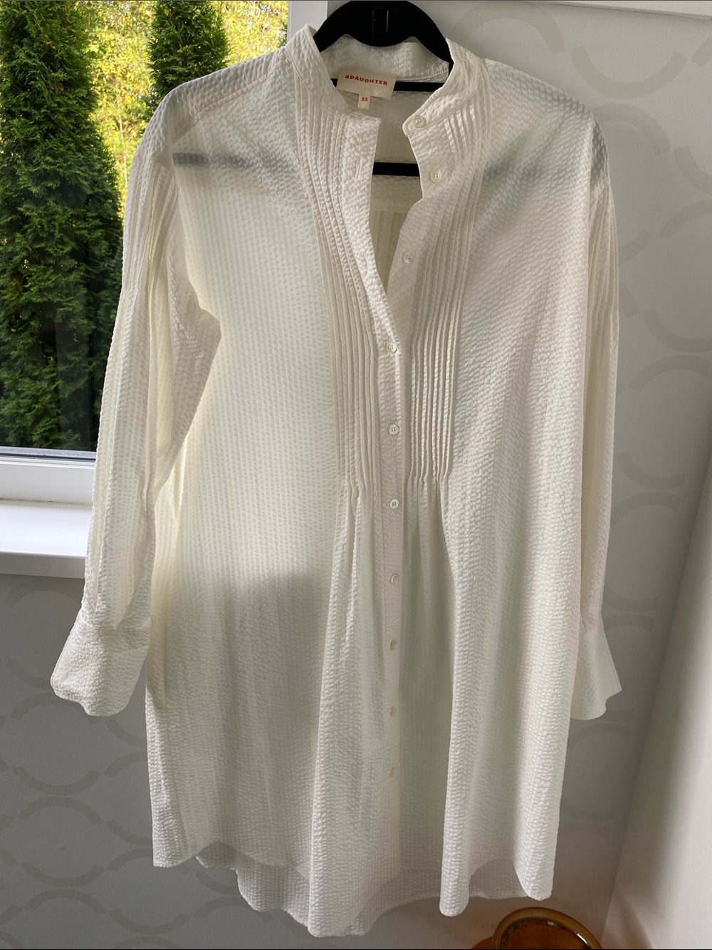 &Daughter pleat front shirt dress